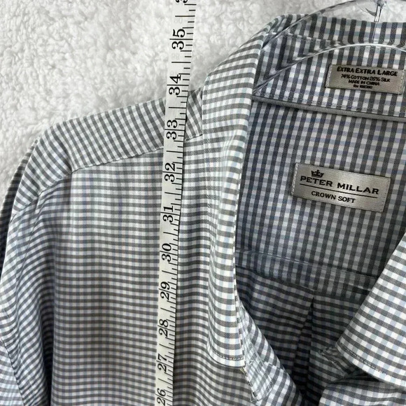 Peter Millar Crown Soft Silk Blend XXL Mens Dress Shirt Quiet Luxury Old Money - Picture 14 of 16